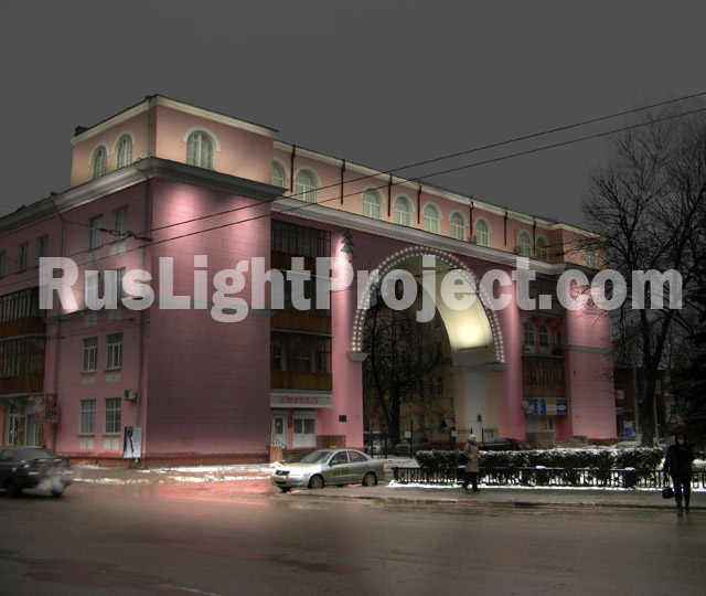 Архитектурное освещение здания в городе Ярославль