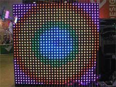 Screen with LED clumps