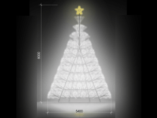 LED lighted christmas tree